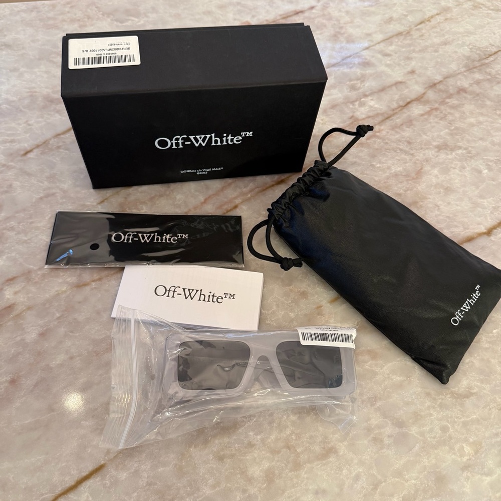 Off-White Troy‎ Arrow Grey Blue Rectangular Sungl… - image 2